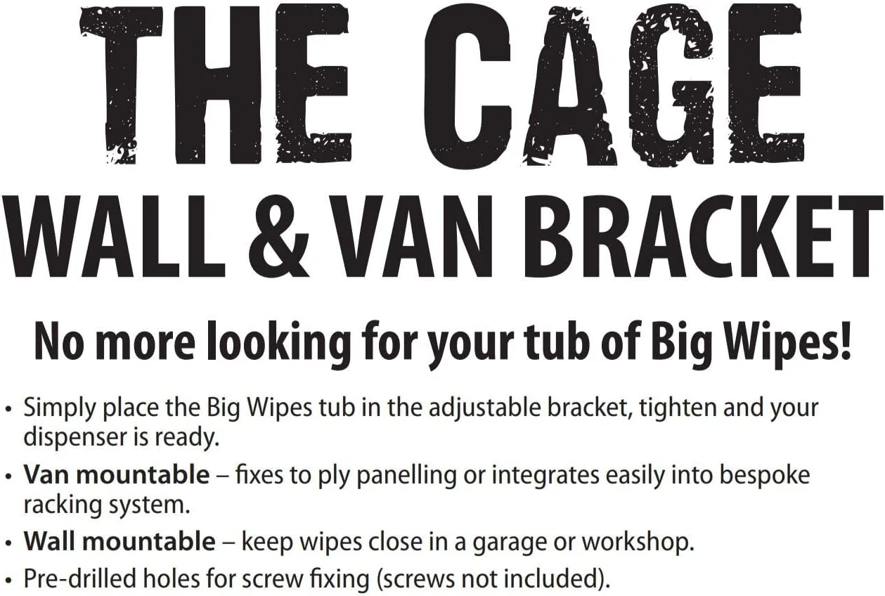 Big Wipes BW011753, BIG WIPES “THE CAGE” Wall + Van Bracket - Image 2