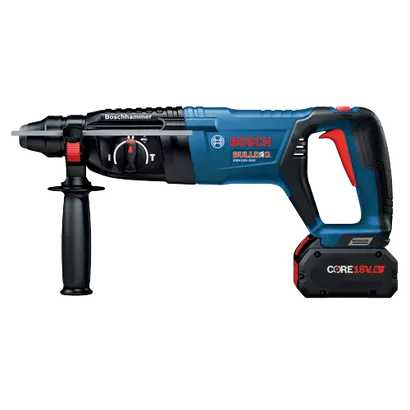 BOSCH GBH18V-26DK24, 18V Brushless 1" SDS-plus® D-Handle Rotary Hammer w/ (2) 8.0 Ah CORE Performance Batteries - Image 3