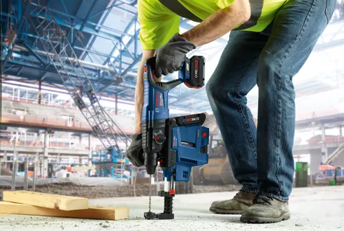 BOSCH GBH18V-26DK24, 18V Brushless 1" SDS-plus® D-Handle Rotary Hammer w/ (2) 8.0 Ah CORE Performance Batteries - Image 5