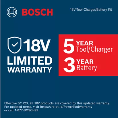 BOSCH GBH18V-28DCK24, 18V 1-1/8" SDS-plus Rotary Hammer w/ (2) 8.0 Ah CORE Performance Batteries - Image 17