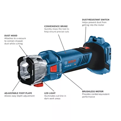 BOSCH GCU18V-30N, 18V Brushless Cut-Out Tool (Bare Tool) - Image 2