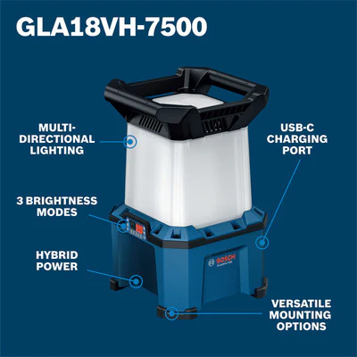 Bosch GLA18VH-7500N, 18V Hybrid Area Light (Bare Tool) - Image 2