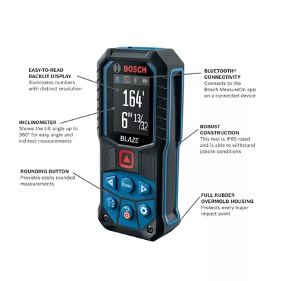 BOSCH GLM165-27C, BLAZE™ Connected 165 Ft. Laser Measure - Image 2