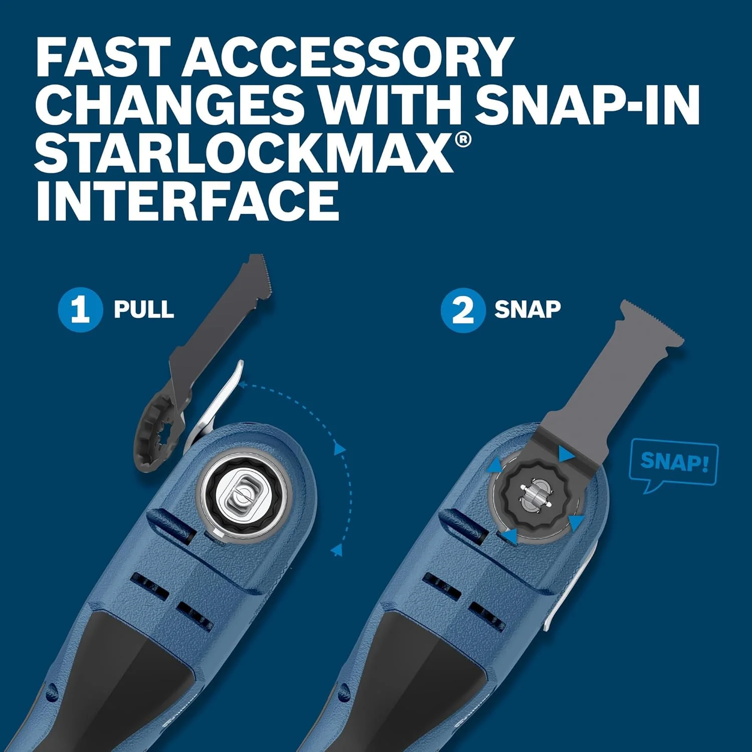 BOSCH GOP18V-40N, 18V Brushless StarlockMax Oscillating Tool w/ 4° Oscillation (Bare Tool) - Image 4