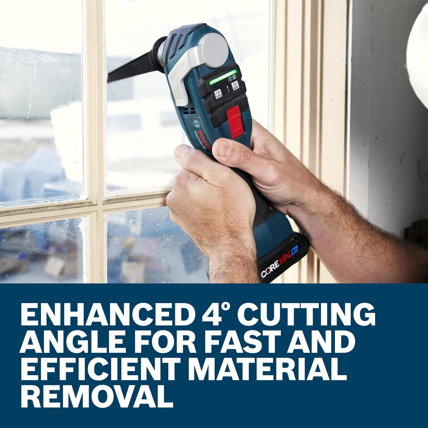 BOSCH GOP18V-40N, 18V Brushless StarlockMax Oscillating Tool w/ 4° Oscillation (Bare Tool) - Image 5