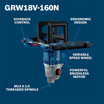 BOSCH GRW18V-160N, 18V Brushless High Torque Mixer - Image 3