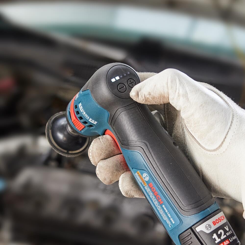 Bosch GWG12V-20SB23, 1/4" Right Angle Die Grinder Kit with 2x 3Ah Batteries - Image 4
