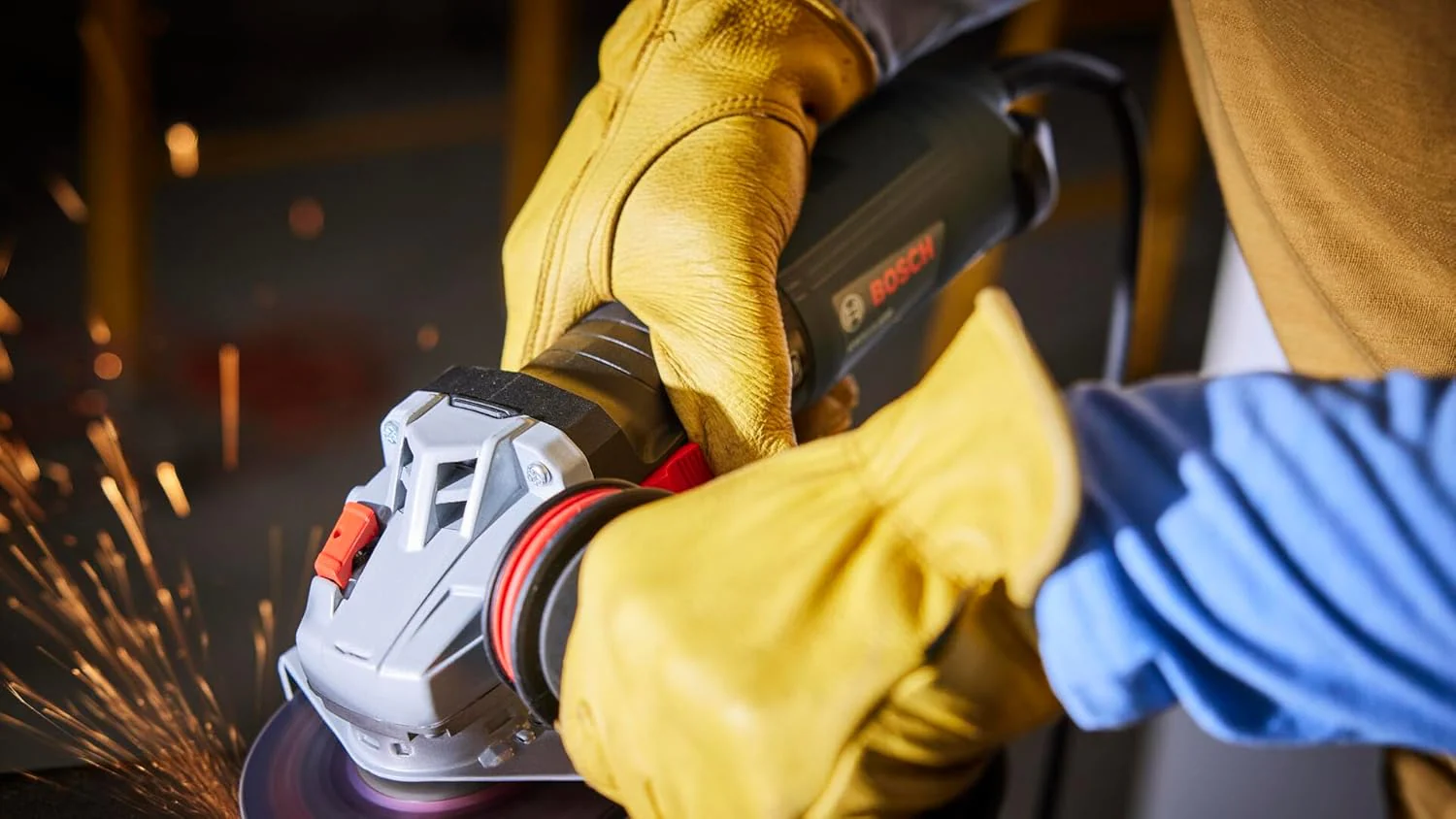 BOSCH GWS14-50B, 5 In. Angle Grinder Compact Powerful Motor with Slide Switch and Brake for High Performance Grinding and Cutting Applications - Image 4