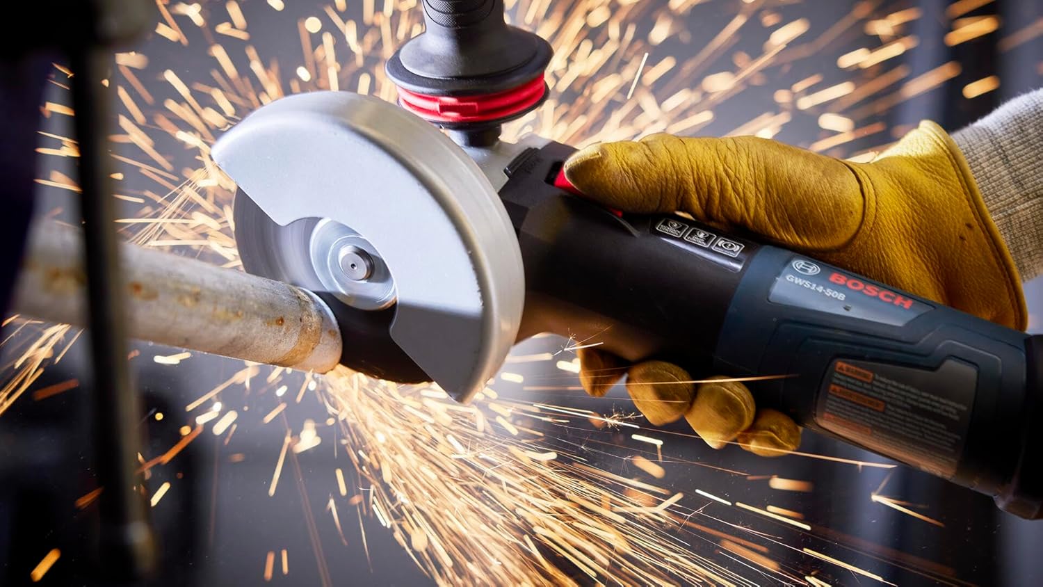 BOSCH GWS14-50B, 5 In. Angle Grinder Compact Powerful Motor with Slide Switch and Brake for High Performance Grinding and Cutting Applications - Image 5