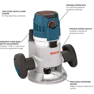 BOSCH MRF23EVS, 2.3 HP Electronic Fixed-Base Router - Image 19