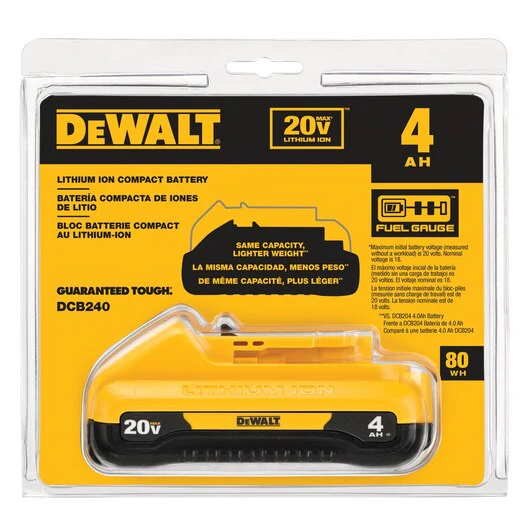 DEWALT DCB240, 20V MAX LI-ION COMPACT BATTERY (4.0 AH) - Image 4