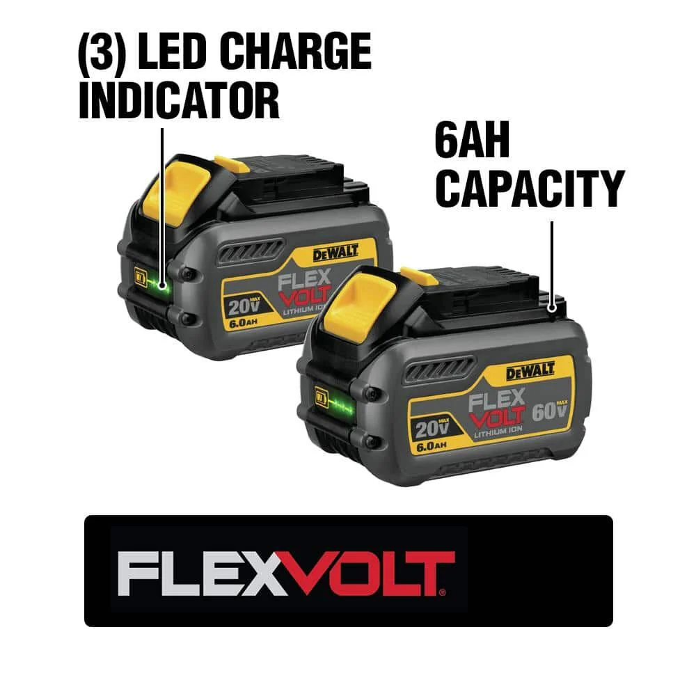 DEWALT DCB606-2, 20V/60V MAX FLEXVOLT Battery Twin Pack (6.0 Ah) - Image 6