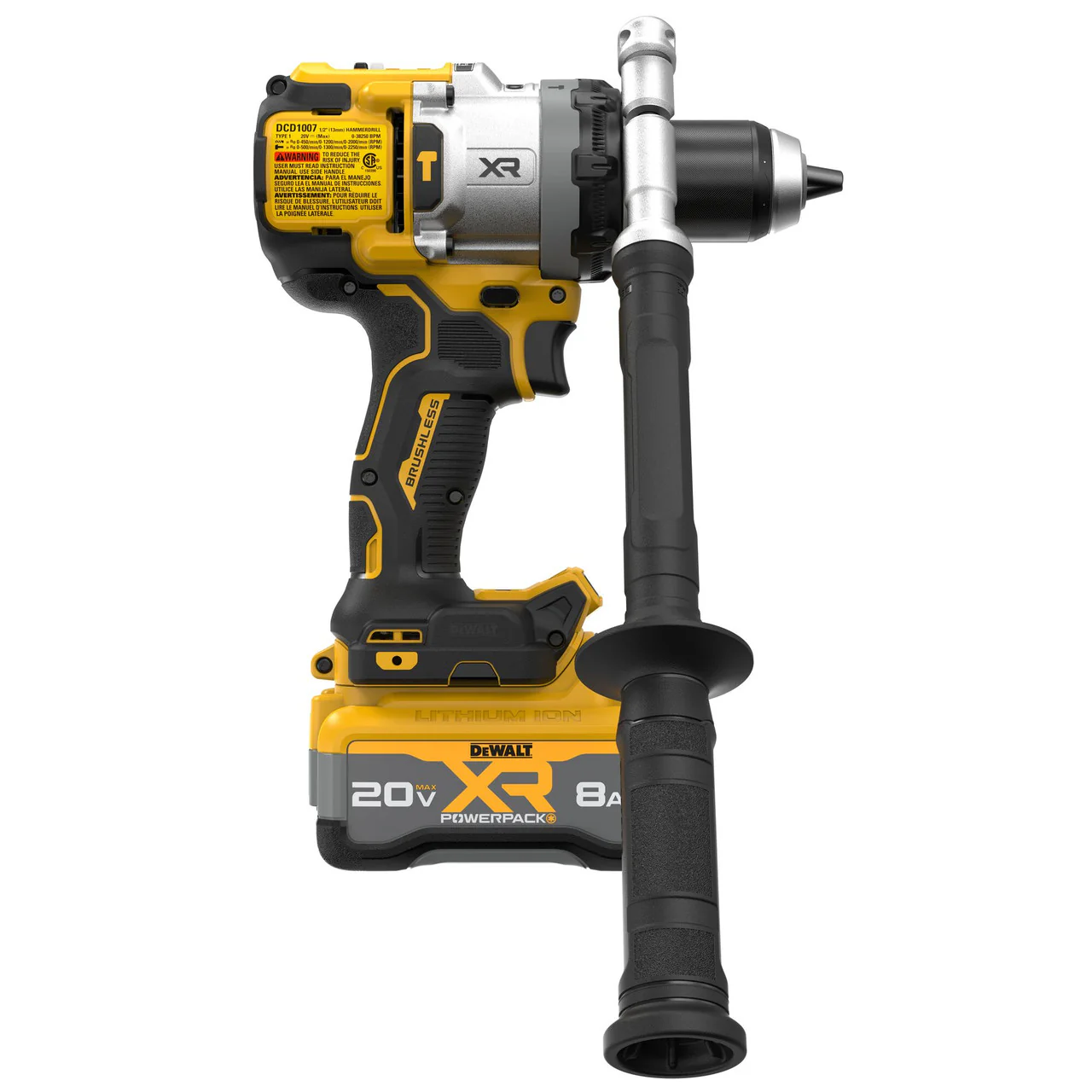 DEWALT DCD1007WW1, 20V MAX* XR® BRUSHLESS CORDLESS 1/2 IN. 3-SPEED HAMMER DRILL Kit - Image 6