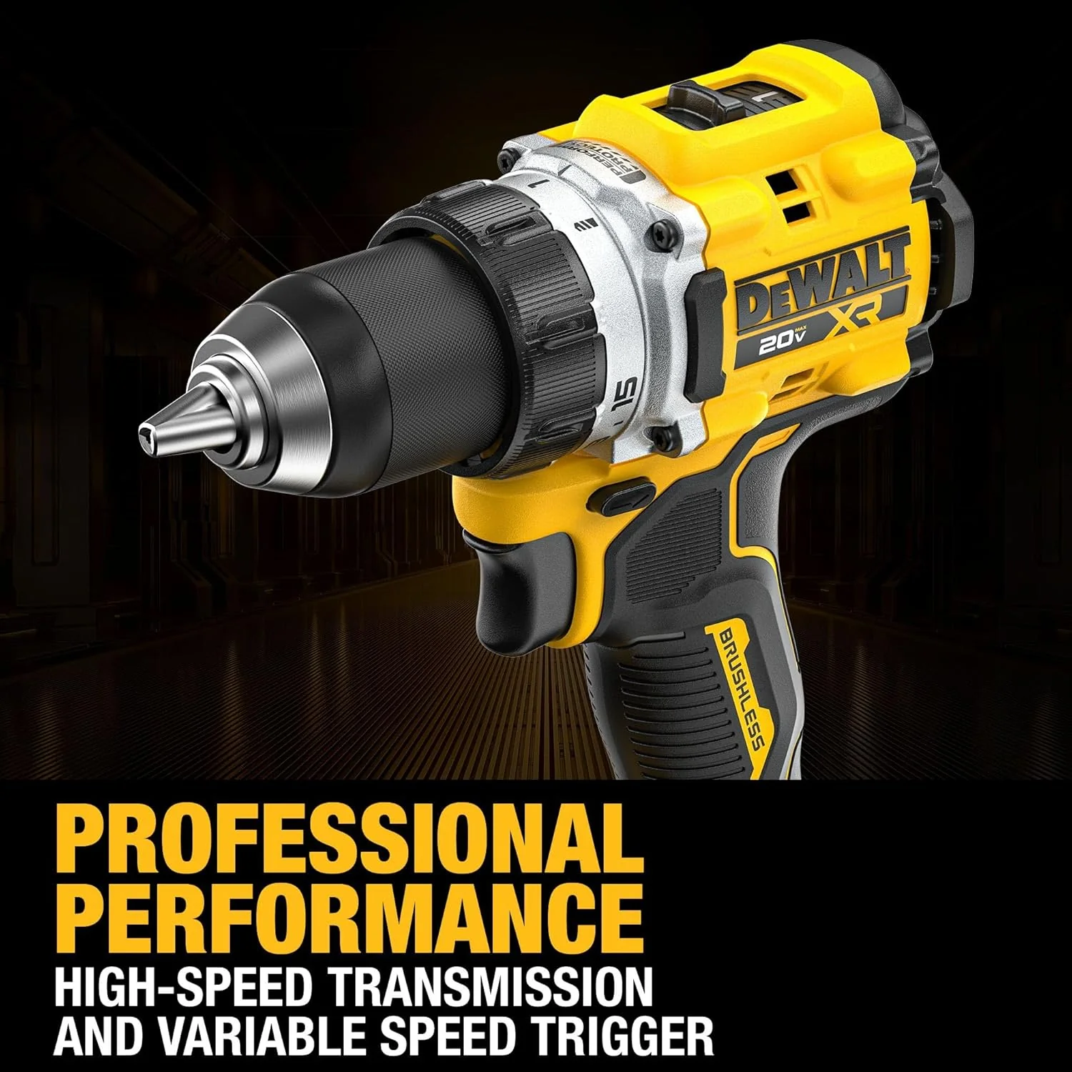 DEWALT DCD801QQ2, 20V MAX XR Brushless 1/2" Drill/Driver With Anti-Rotation Kit - Image 6