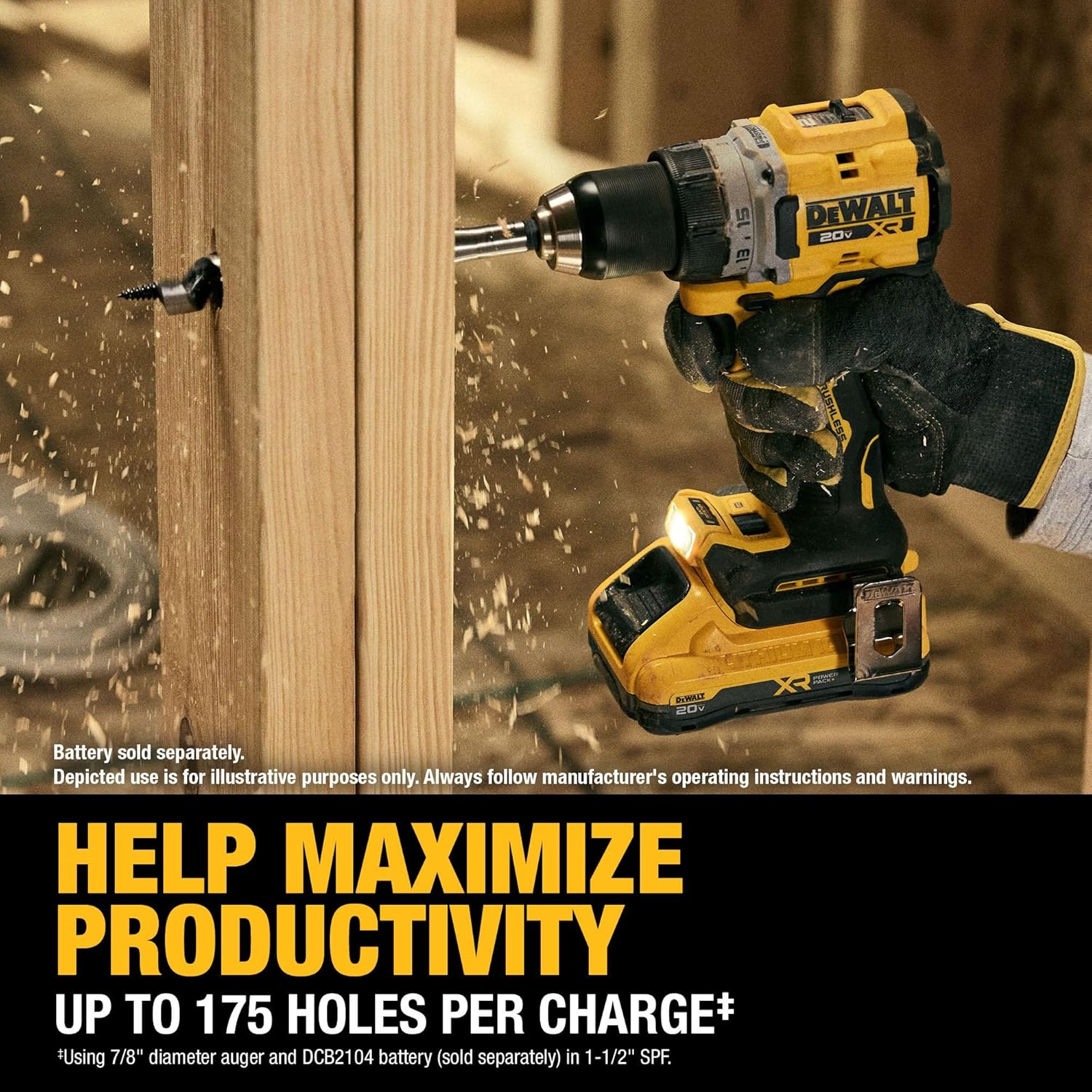 DEWALT DCD801QQ2, 20V MAX XR Brushless 1/2" Drill/Driver With Anti-Rotation Kit - Image 8