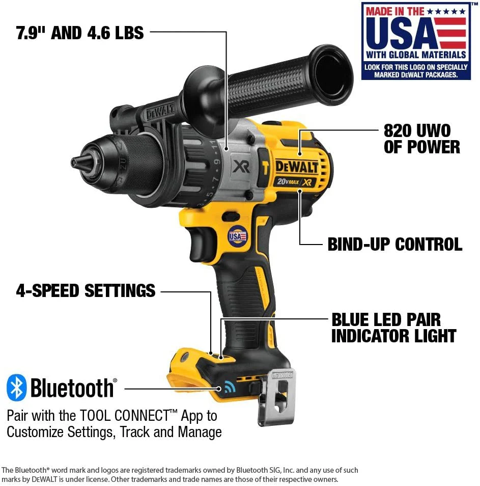 DEWALT DCD997B, 20V MAX XR Brushless Tool Connect Hammerdrill (Tool Only) - Image 3