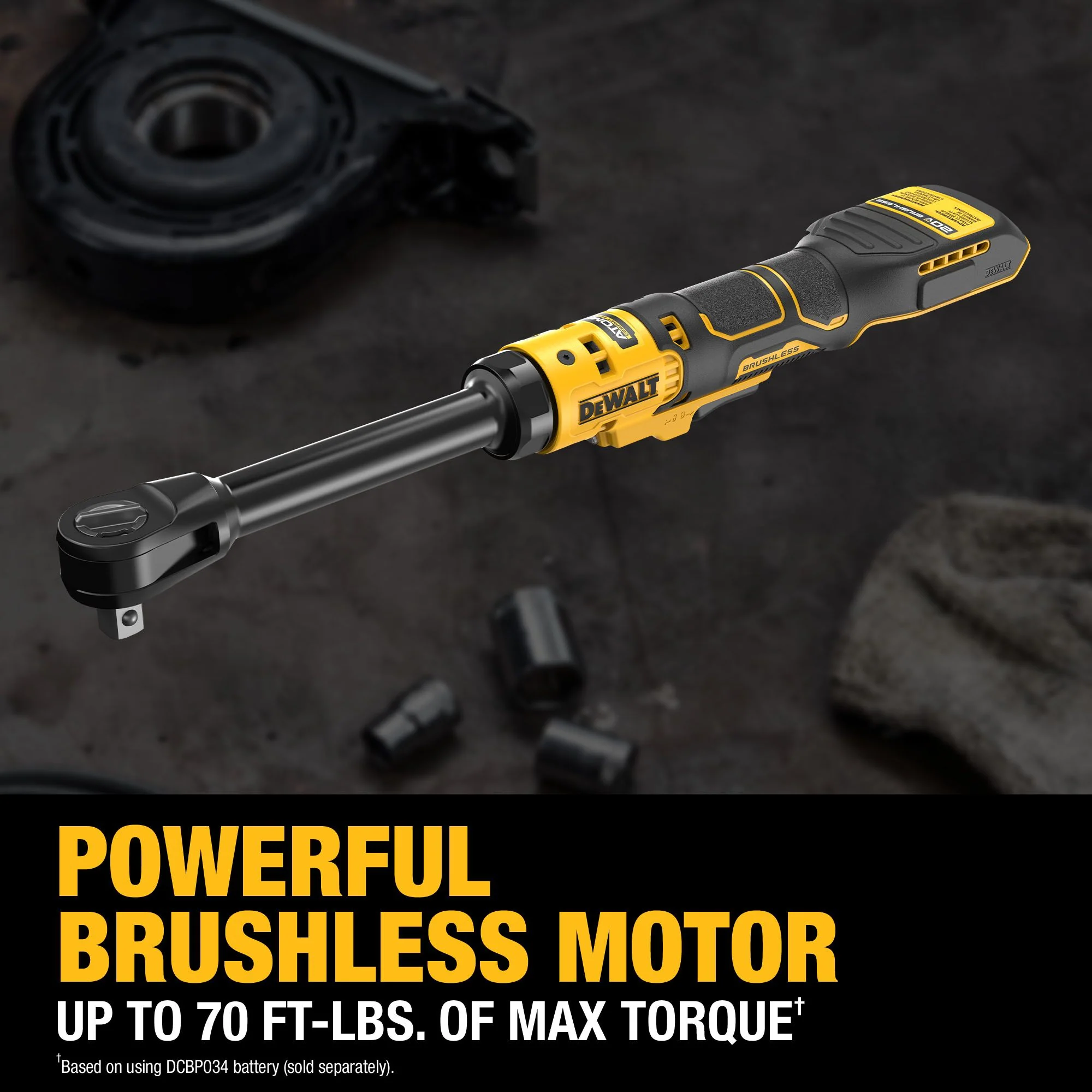 DEWALT DCF512EB, ATOMIC 20V MAX* Brushless 1/2" Extended Reach Ratchet (Tool Only) - Image 4