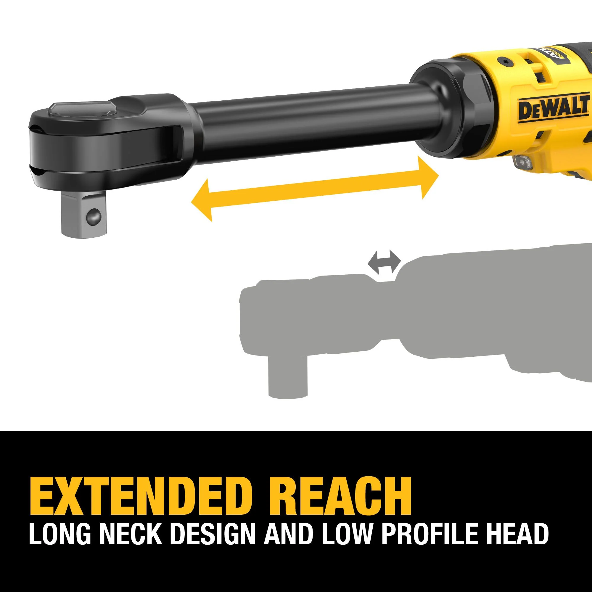 DEWALT DCF512EB, ATOMIC 20V MAX* Brushless 1/2" Extended Reach Ratchet (Tool Only) - Image 6