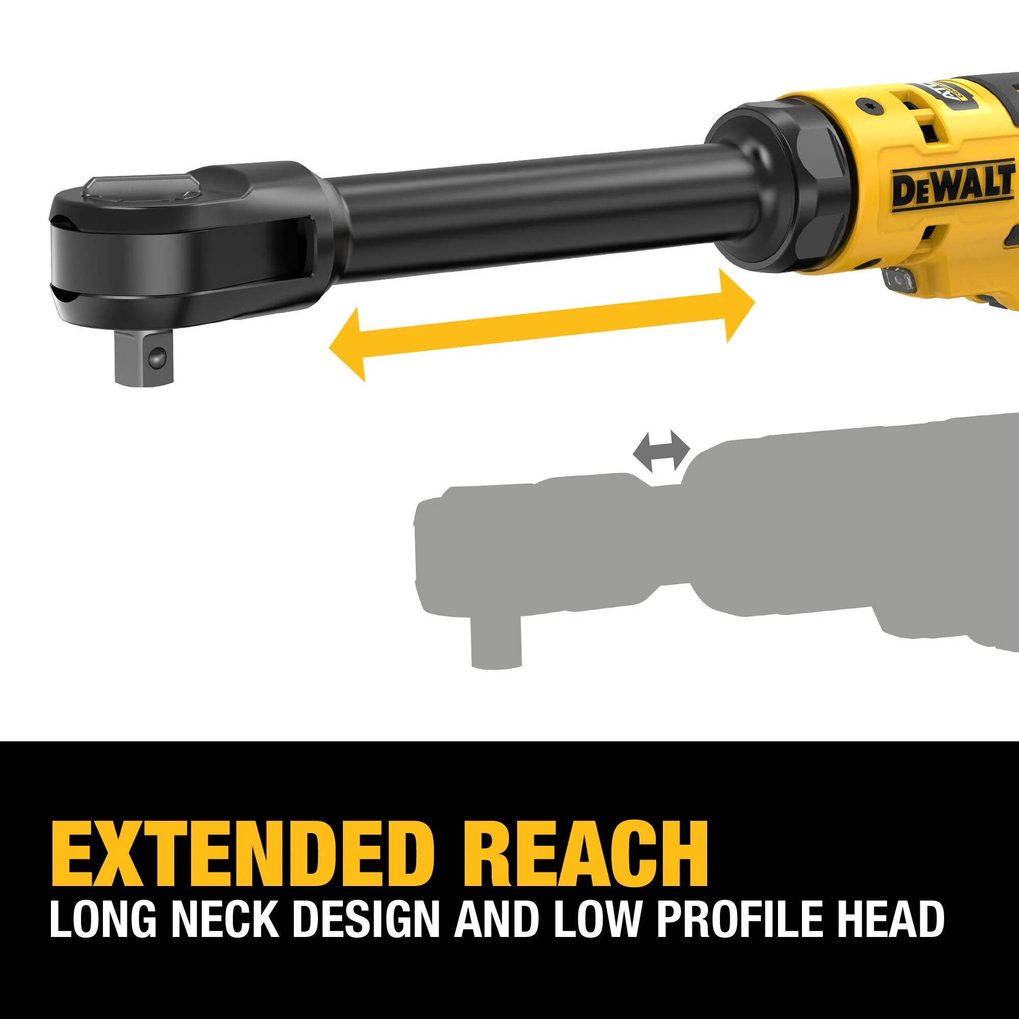 DEWALT DCF513EB, ATOMIC 20V MAX* Brushless 3/8" Extended Reach Ratchet (Tool Only) - Image 6