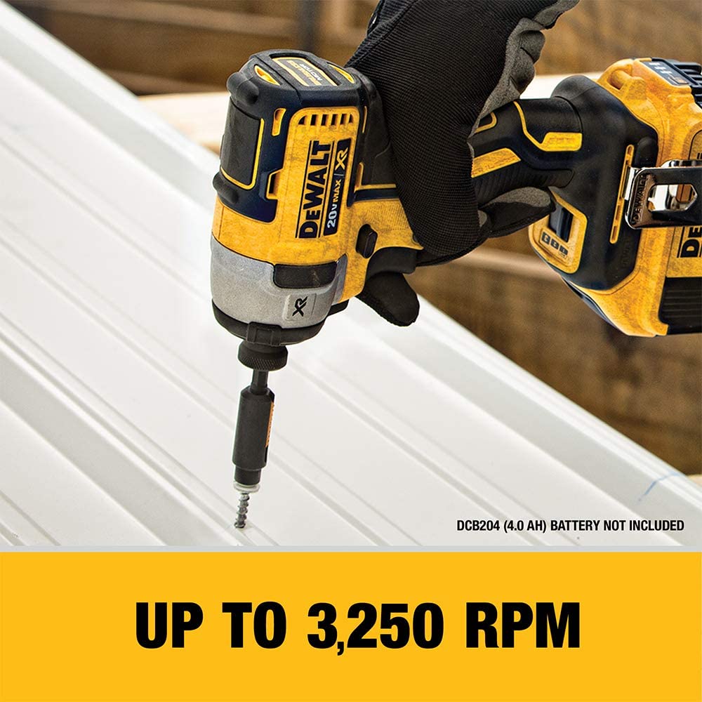 DEWALT DCF887D2, 20V MAX XR 1/4'' 3-Speed Impact Driver Kit (2.0Ah) - Image 2