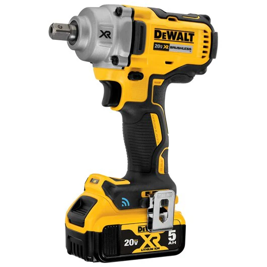 DEWALT DCF896P2,  20V MAX XR TOOL CONNECT 1/2" MID TORQUE IMPACT WRENCH (DETENT PIN) (5.0AH) W/ 2 BATTERIES AND BAG - Image 3