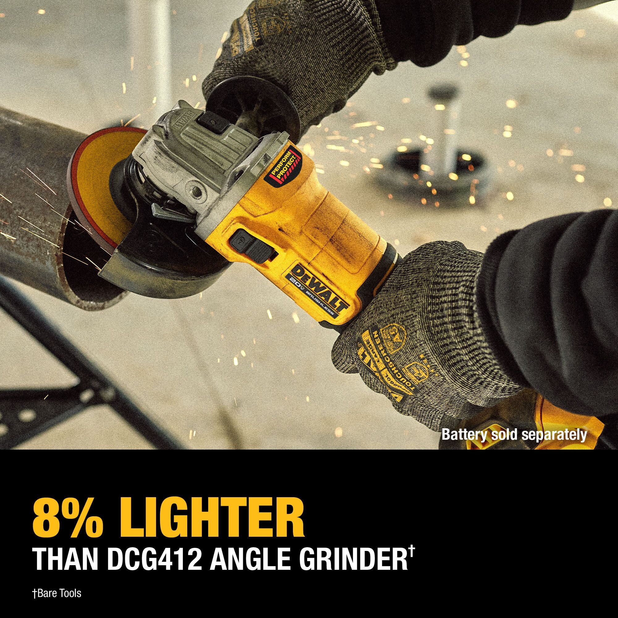 DEWALT DCG407B, 20V MAX* Cordless 4.5 in. Angle Grinder (Tool Only) - Image 5