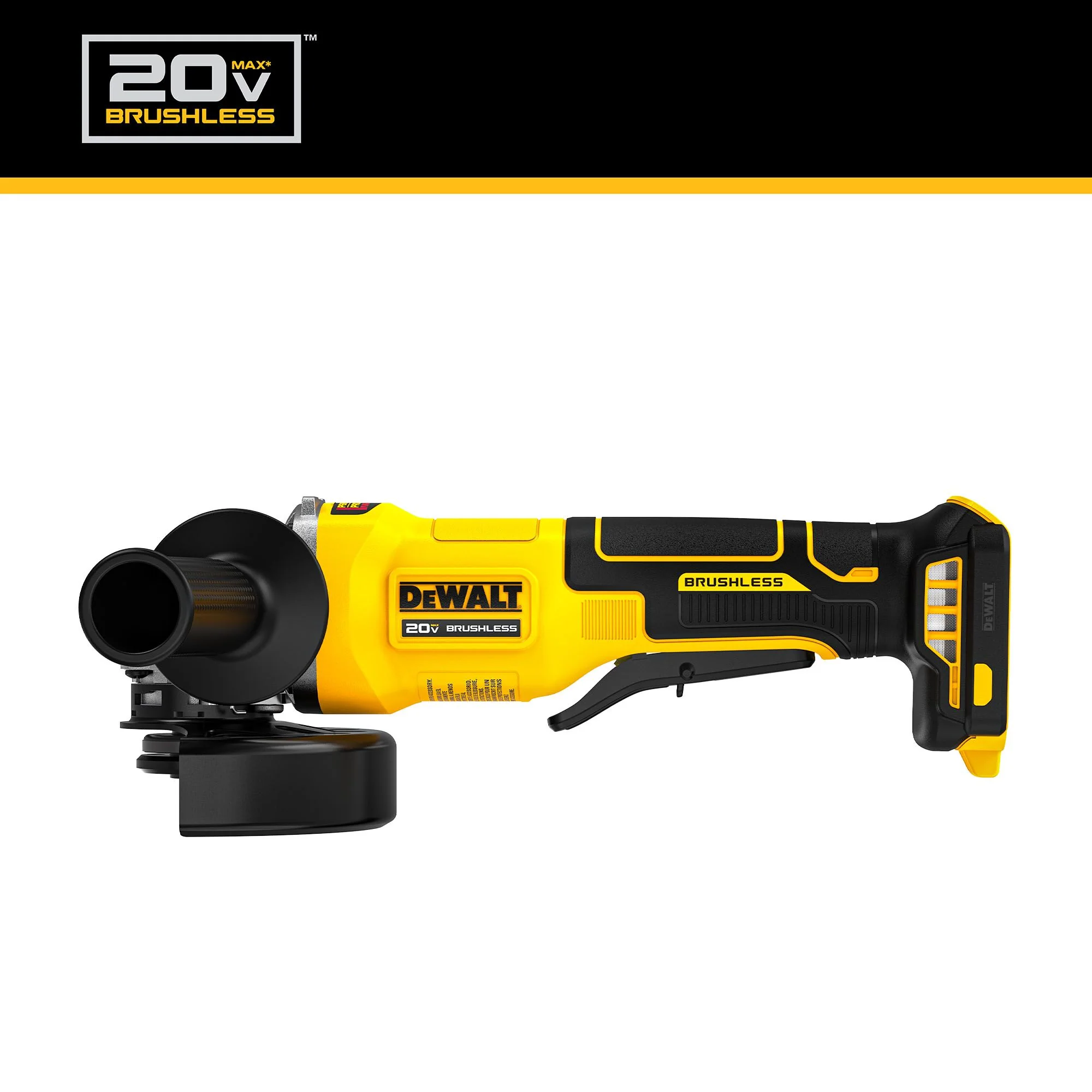DEWALT DCG408B, 20V MAX* Brushless Cordless 4 1/2 in. Paddle-Switch Grinder (Tool Only) - Image 4