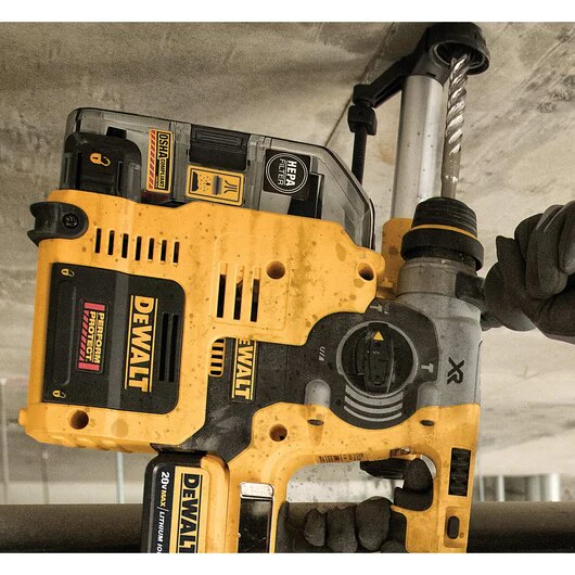 DEWALT DCH273P2DHO, 20V MAX XR 3 Mode SDS Rotary Hammer (5.0Ah) w/ 2 Batteries, Dust Extractor and Kit Box - Image 3
