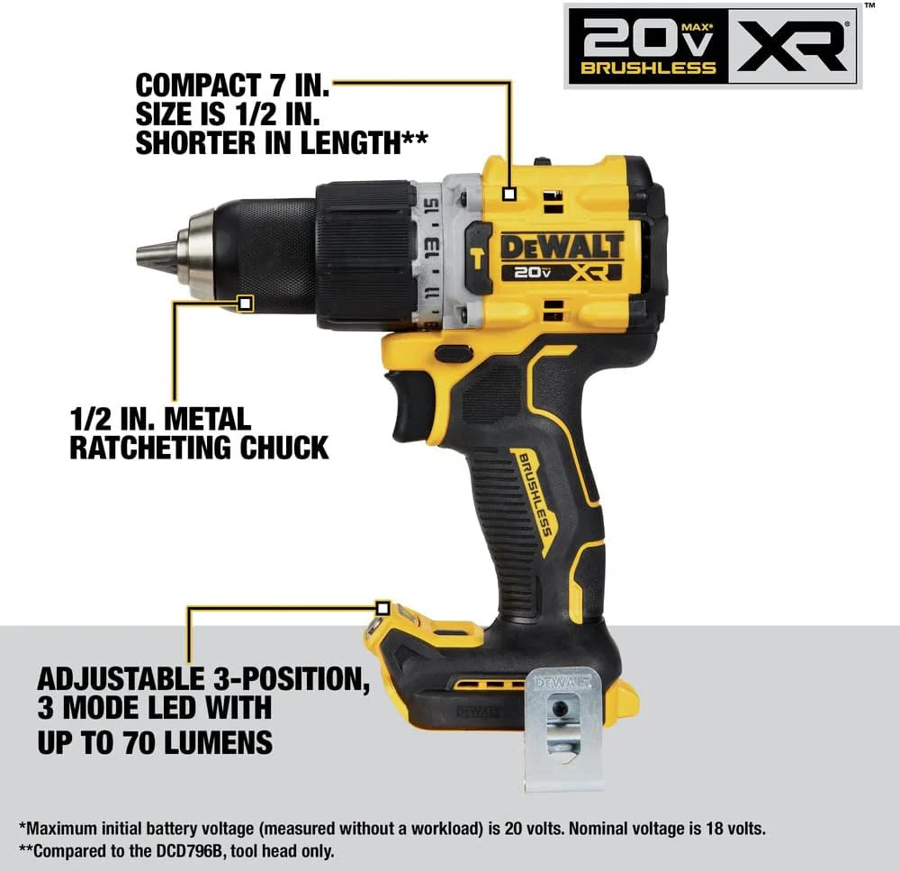 DEWALT DCK449P2, 20V Max XR 4 Tool Combo Kit (5.0AH) - Image 3