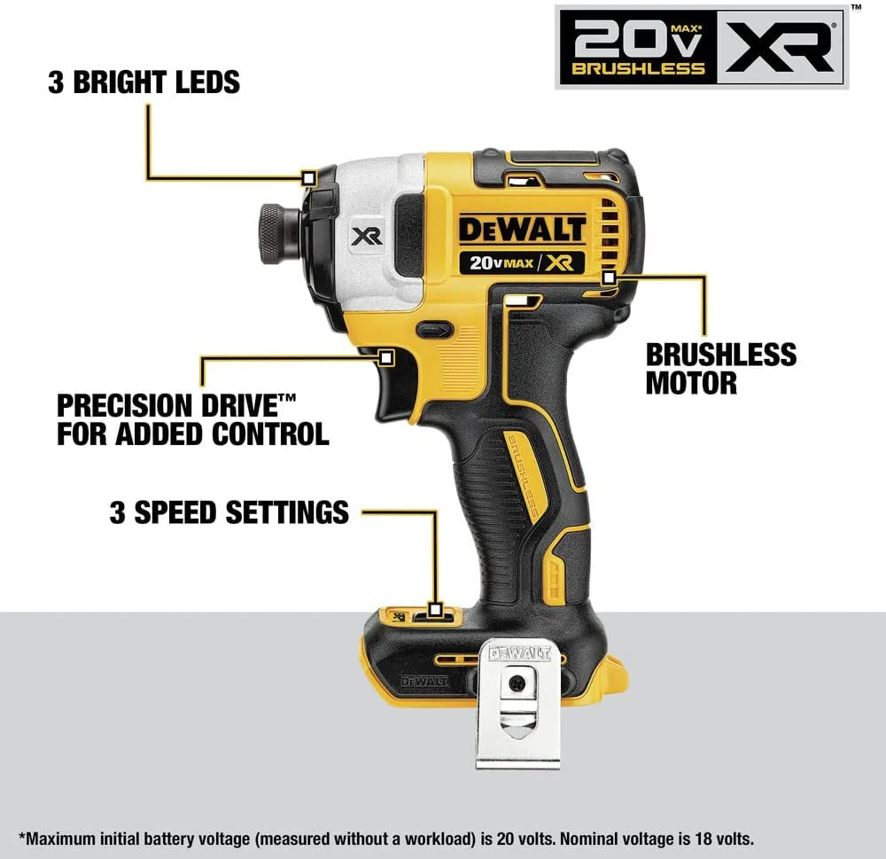 DEWALT DCK449P2, 20V Max XR 4 Tool Combo Kit (5.0AH) - Image 4