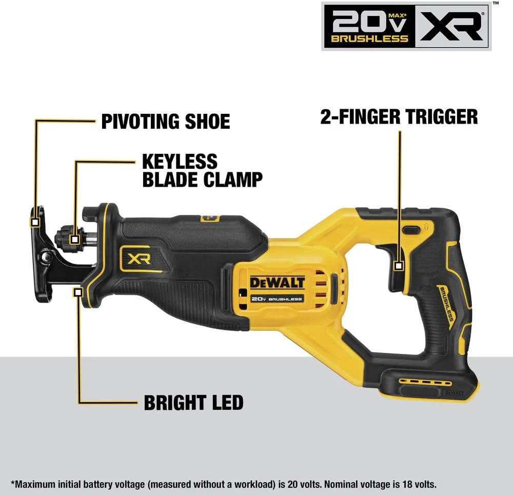 DEWALT DCK449P2, 20V Max XR 4 Tool Combo Kit (5.0AH) - Image 5