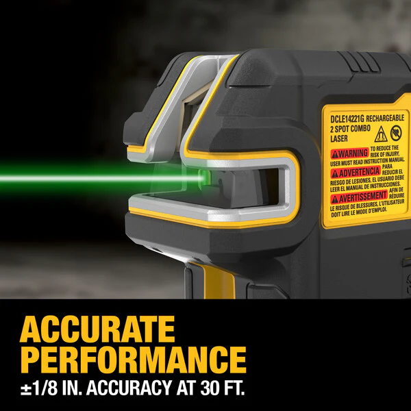 DEWALT DCLE14221GB, Rechargeable 2 Spot Combo Laser - Image 2