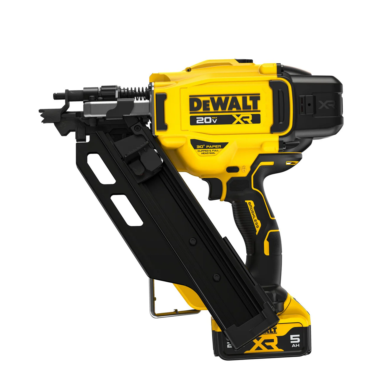 DEWALT DCN930P1, 20V MAX XR Cordless Brushless 2-Speed 30 Degree Paper Collated Framing Nailer Kit - Image 3