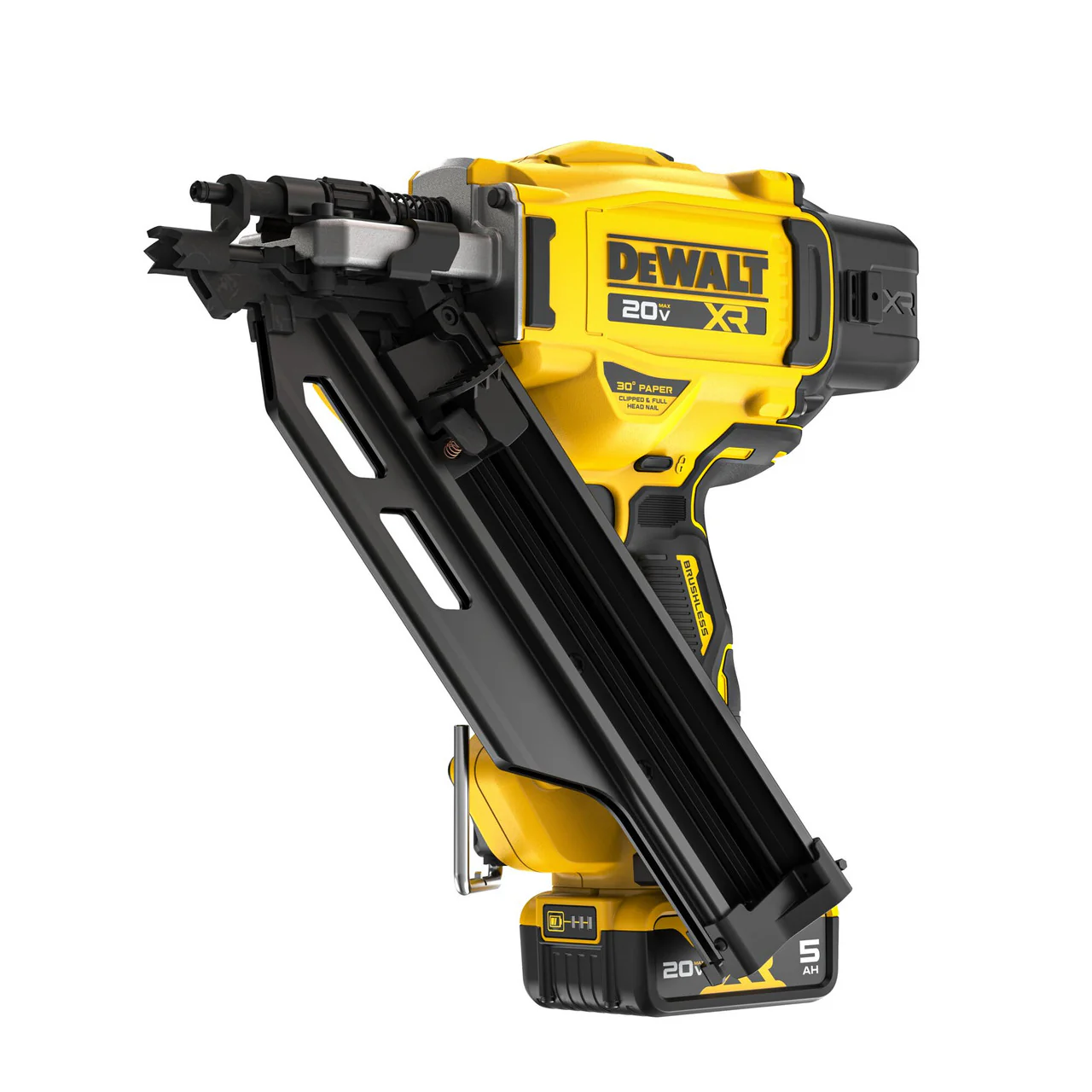 DEWALT DCN930P1, 20V MAX XR Cordless Brushless 2-Speed 30 Degree Paper Collated Framing Nailer Kit - Image 7