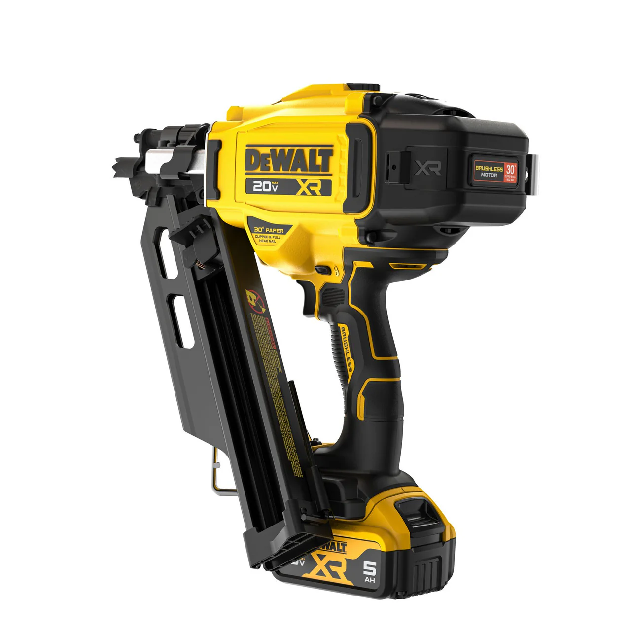 DEWALT DCN930P1, 20V MAX XR Cordless Brushless 2-Speed 30 Degree Paper Collated Framing Nailer Kit - Image 8