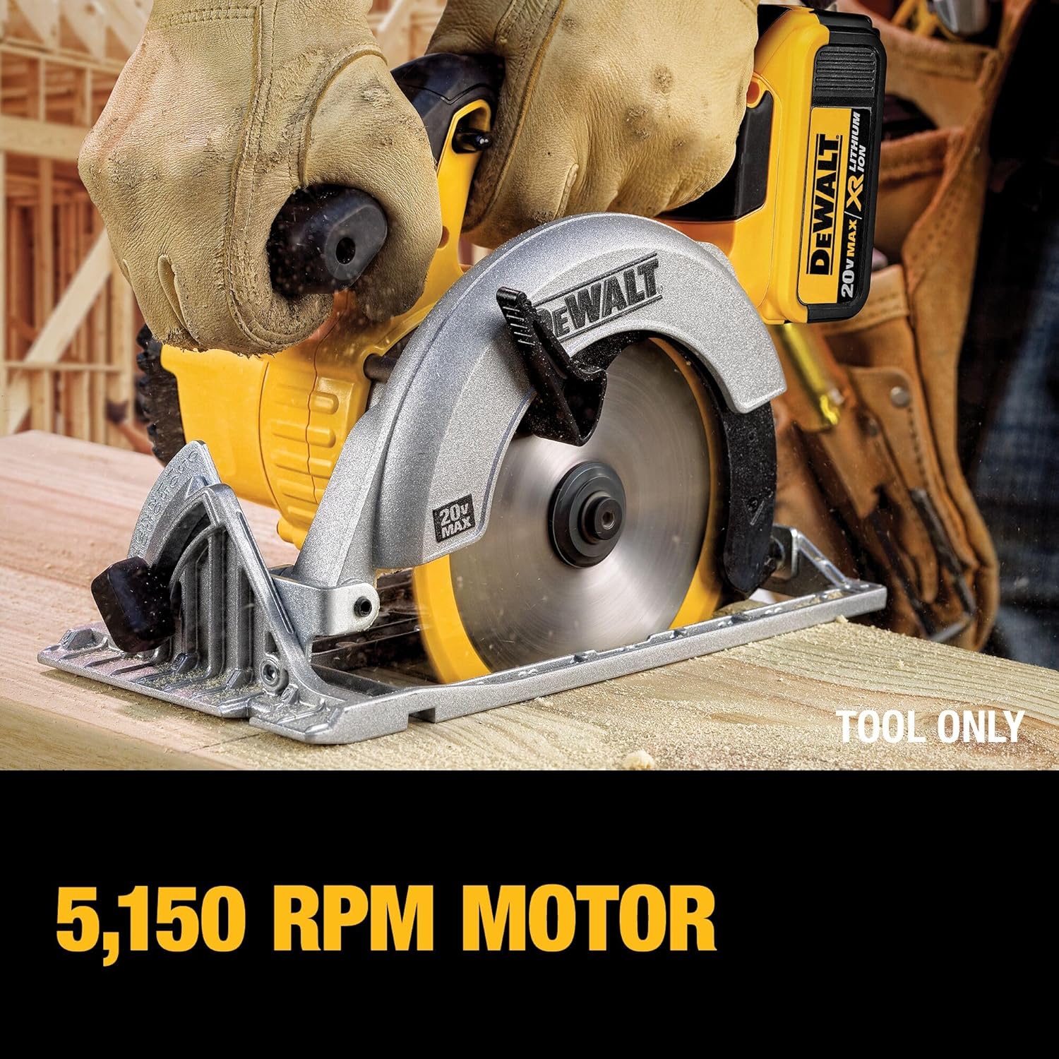 DEWALT DCS391P1, 20V MAX Li-Ion 6-1/2'' Circular Saw  Kit (5.0 Ah) - Image 6