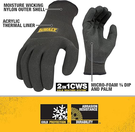 DEWALT DPG737-M, Dewalt Thermal Insulated Grip Glove 2 In 1 Design (M) - Image 2