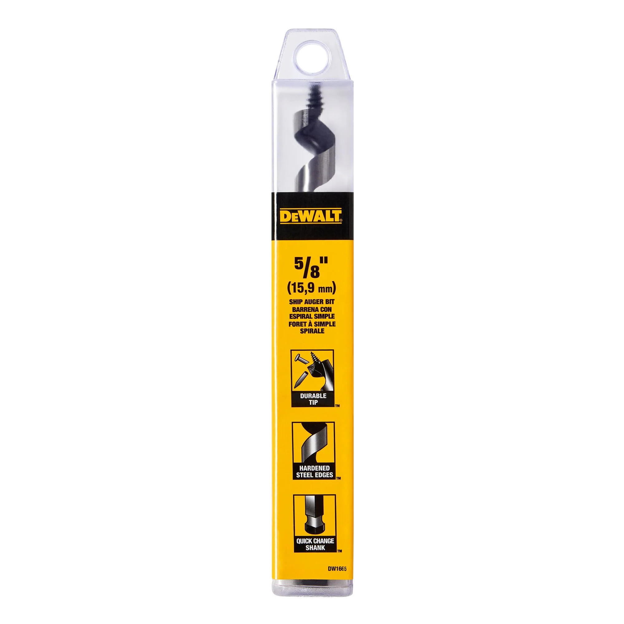 DEWALT DW1665, 5/8'' x 6'' Power Ship Auger Bit - Image 3
