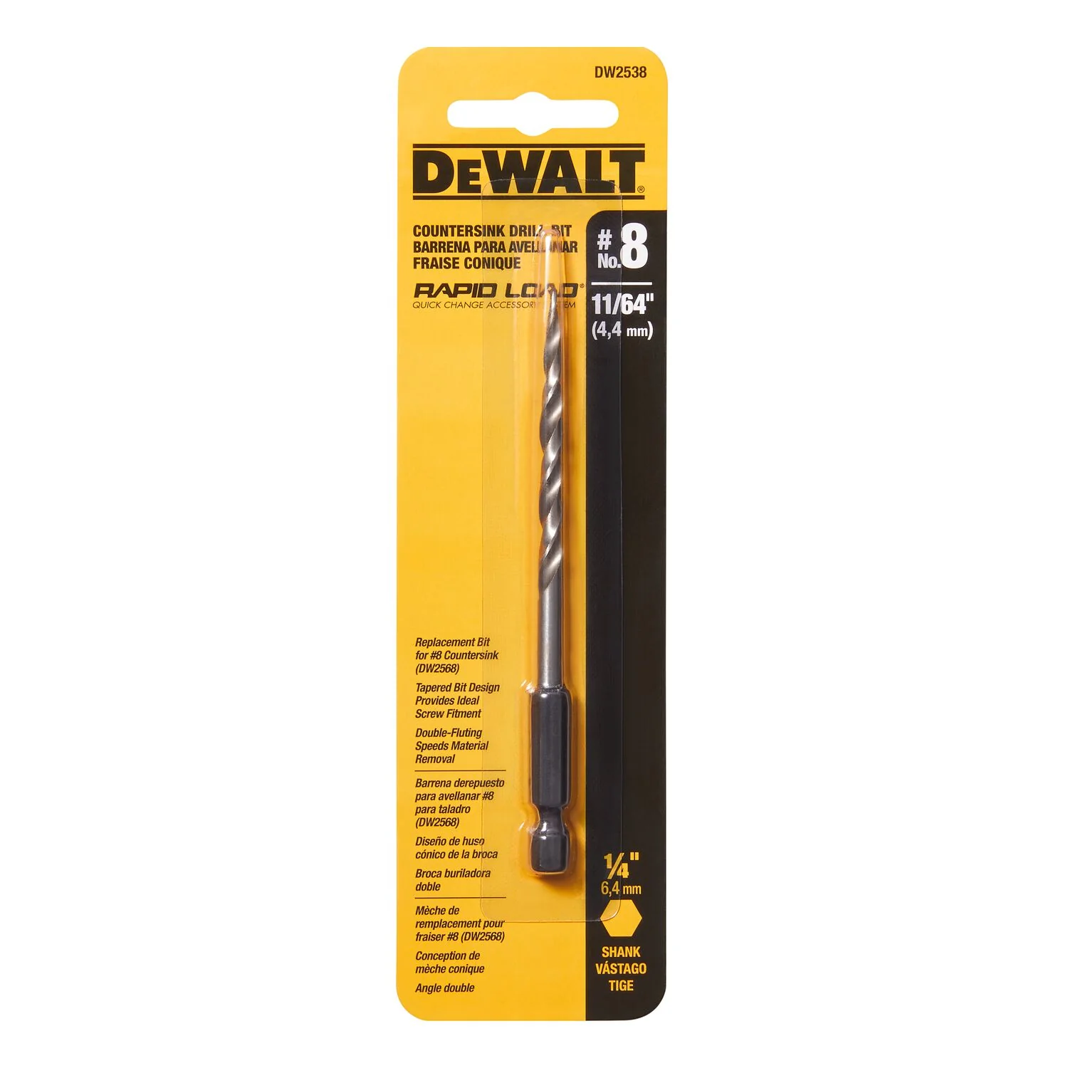 DEWALT DW2567, #6 Countersink with 9/64'' Drill Bit - Image 3