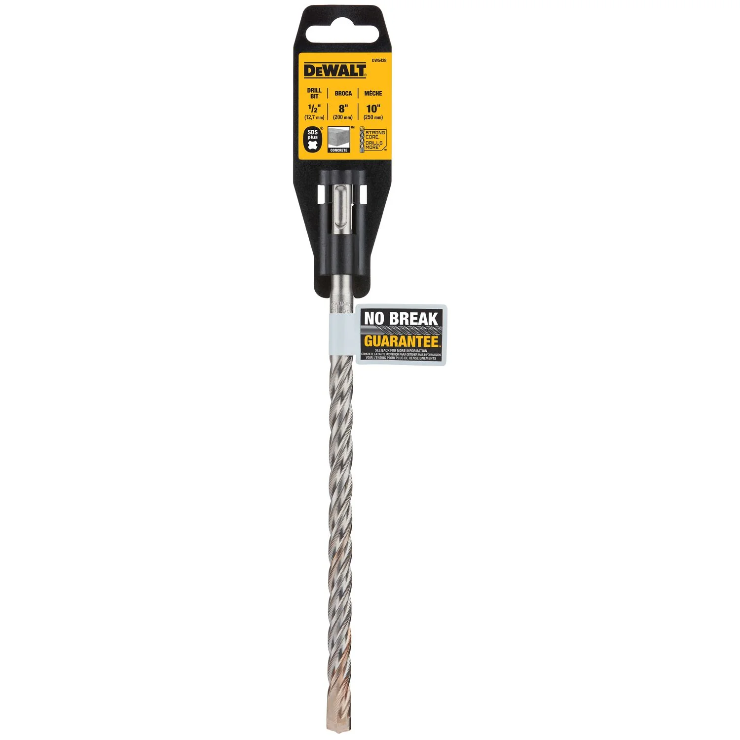 DEWALT DW5438, 1/2'' x 8'' x 10'' SDS Plus 2 Cutter Drill Bits (each) - Image 3