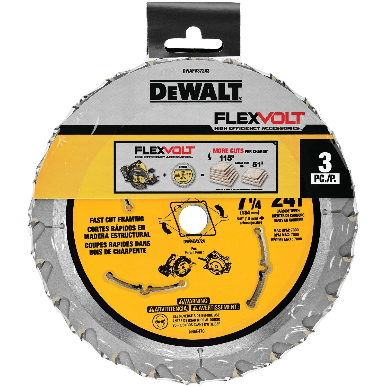 DEWALT DWA171440, 7-1/4'' 40 Teeth Circular Saw Blade - Image 3