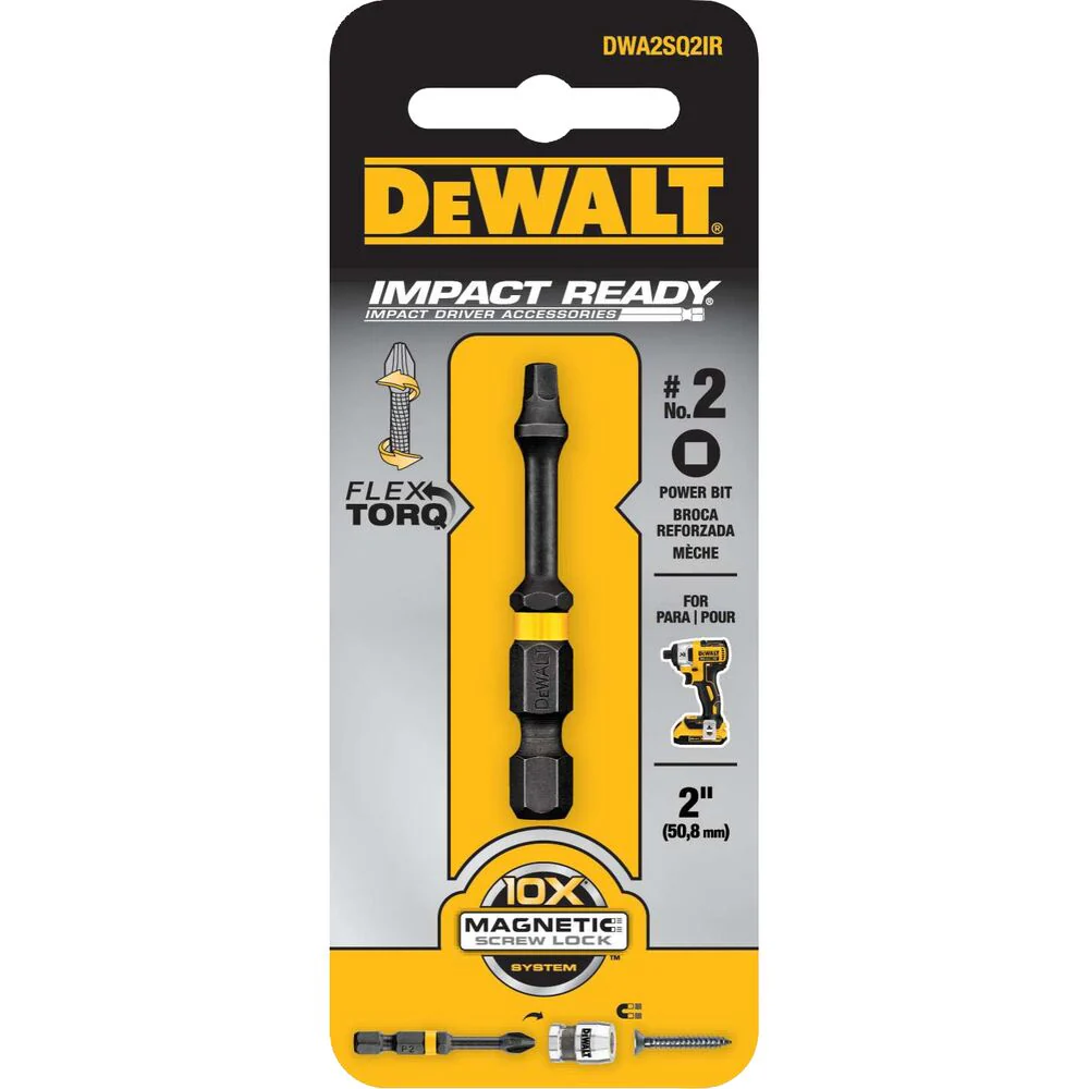 DEWALT DWA2SQ2IR-15, 2'' Square #2 IMPACT READY (15/pkg) - Image 2