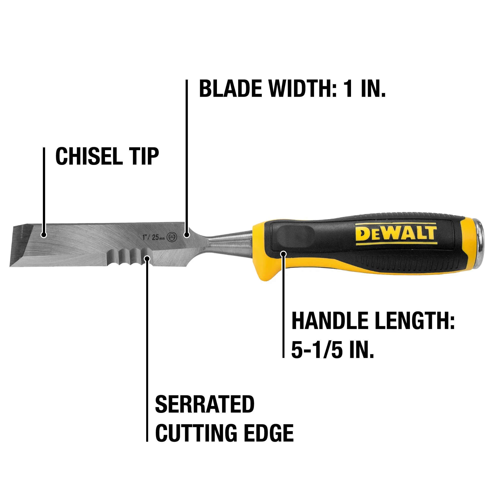 DEWALT DWHT16065, 25 mm Side Strike Chisel - Image 6