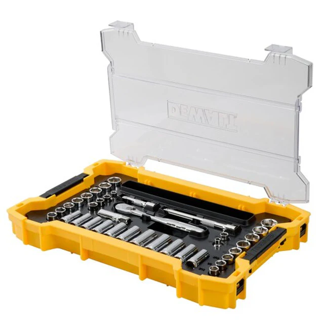 DEWALT DWMT45400, 37 pc. 3/8" Drive Socket Set with ToughSystem 2.0 Tray and Lid - Image 2
