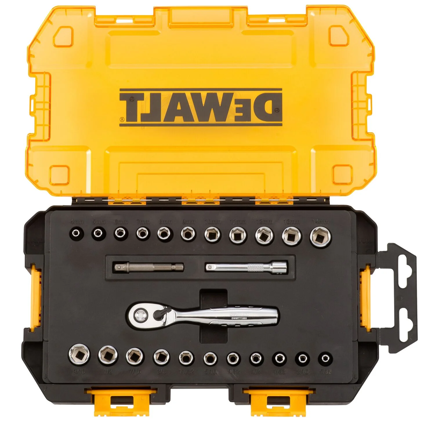 DEWALT DWMT73805, 25 Piece 1/4'' Drive Socket Set (Metric/SAE) - Image 2
