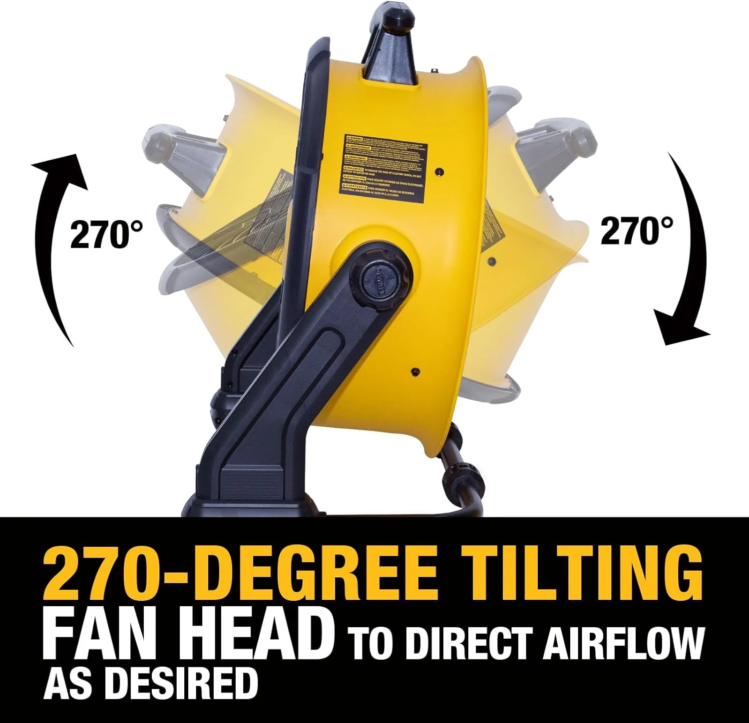 DEWALT DXF1850B, Industrial High-Velocity 18" Floor Fan AC/DC 20V Dual Power Supply (Tool Only) - Image 6