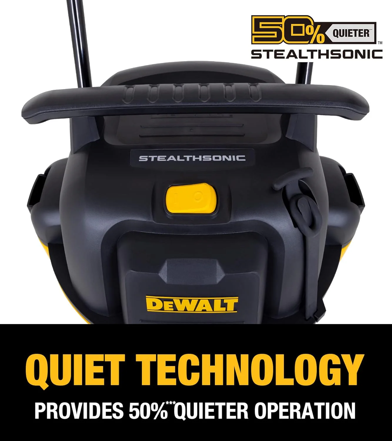 DEWALT DXV16PQTA, 16 Gallon STEALTHSONIC Ultra Quiet Poly Shop Vacuum Wet/Dry - Image 3