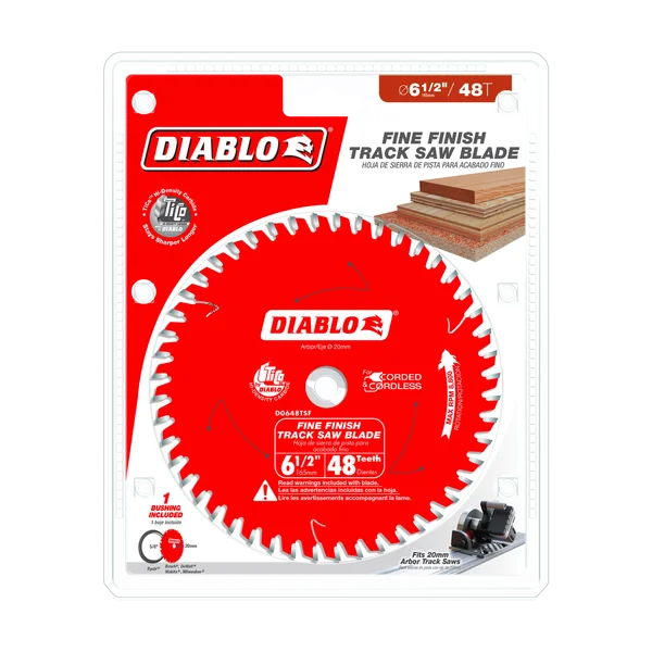 Diablo D0648TSF, 6-1/2" 48-Teeth Track Saw Blade for Fine Finish and Plywood - Image 2