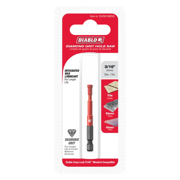 Diablo DHS0312DG, 5/16" Diamond Grit Hole Saw for Tile, Stone and Glass - Image 2