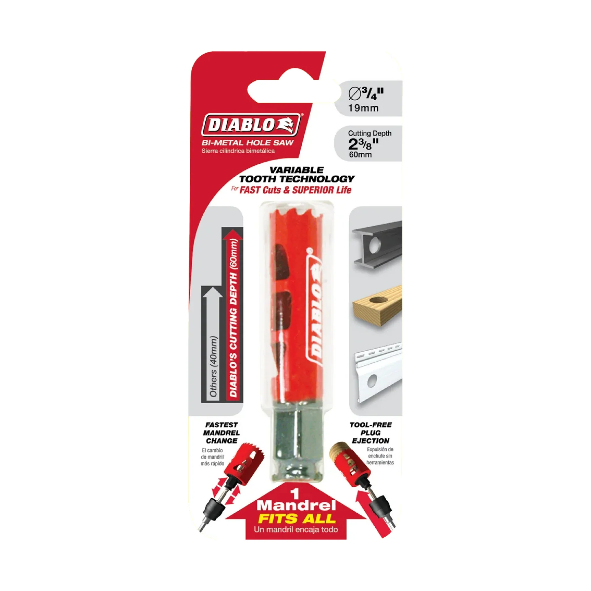 Diablo DHS0750, 3/4" BiM Hole Saw - Image 2